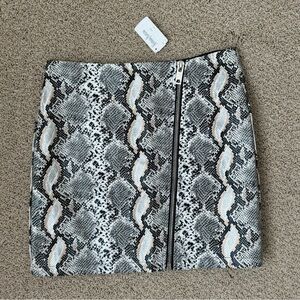 NWT Faux Leather Snakeskin Mini Skirt